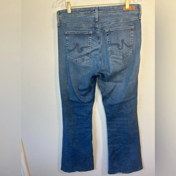 AG Jeans Farrah Boot High Rise denim Medium wash, raw him size 32 R - Picture 13 of 15